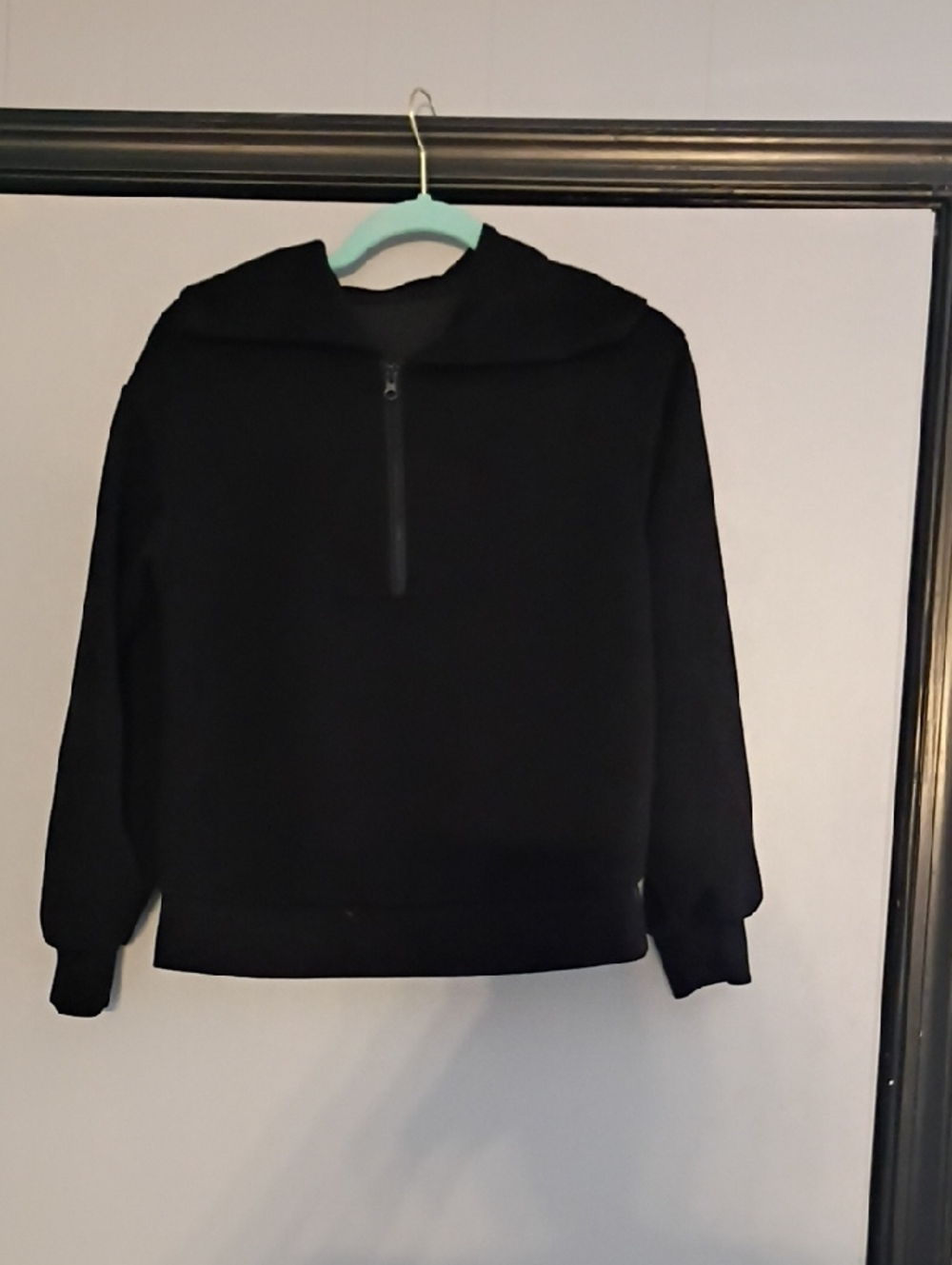 Black Half-Zip Pullover Sweater